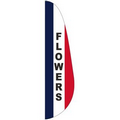 "FLOWERS" 3' x 15' Message Feather Flag